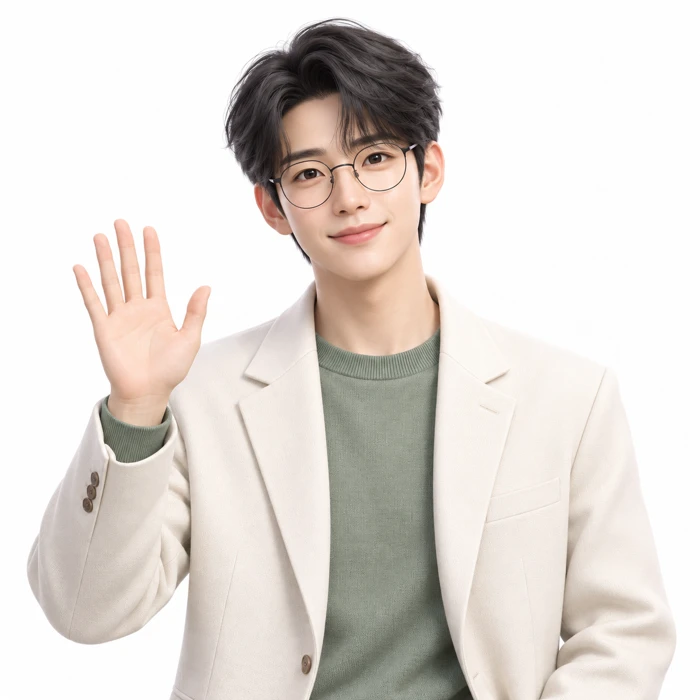 따뜻한 미소로 인사하는 AI 비서 건우